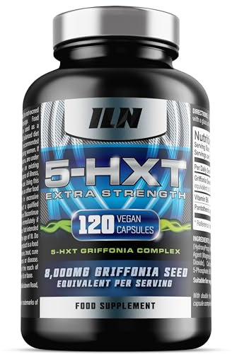 5HXT Extra Strength - 5HTP High Strength from 8000mg Equivalent griffonia Seed - Griffonia Seed Supplement Providing 18.3mg 5-HTP per Serving - 4.5% 5HTP (120 Capsules)