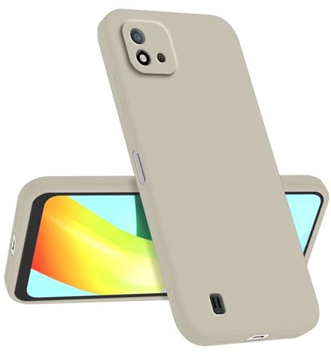 Longstong Handyhülle Kompatibel mit Realme C11 (2021) (6.52), Stoßfest Personalisiert Schlank Minimalistisches Design - Altweiß