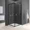 Duschkabine 100x90cm Eckeinstieg mit Schiebetüren 6mm ESG Glas Matt Schwarz Duschabtrennung Dusche Duschwand Höhe 185cm ohne Duschtasse