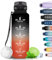 Grsta Botella agua - 1500ML - Botella de Agua Deportiva, Botella agua Gimnasio, a Prueba de Fugas y no BPA, Botella agua Gym Motivacional con Sello de Tiempo para Ciclismo, Camping, Escuela