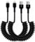 Coiled Lightning Cable, [MFi Certified] 2Pack 6FT/1.8M Apple Carplay Cable Lead, Retractable iPhone Charger Cable for Car Short Fast Charging Cord for iPhone 14 Pro/14 Plus/14/13/12/11/SE/X/XS/XR/8