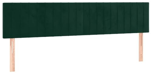 vidaXL Kopfteile Dunkelgrün 180x5x78/88 cm Samt