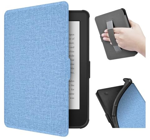 Sakenitly Étui pour Kobo Clara HD (Version 2018), 6 Pouces, Boîtier avec Dos et Sangle À Main, Modèle N249