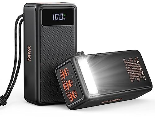 Batterie Externe 130W Charge Rapide 56000mAh, VEEKTOMX POWER BANK Grande Capacité USB C Chargeur Externe avec Ecran LED, Chargeur Portable Compatibilité Universelle avec iPhone, Android et Autres