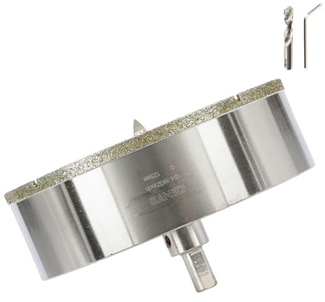 125mm(4-29/32) Frese per piastrelle - Frese a tazza diamantate con vitesa guida per ceramica, vasi di fiori, vetro, pietra, piastrelle, granito e marmo