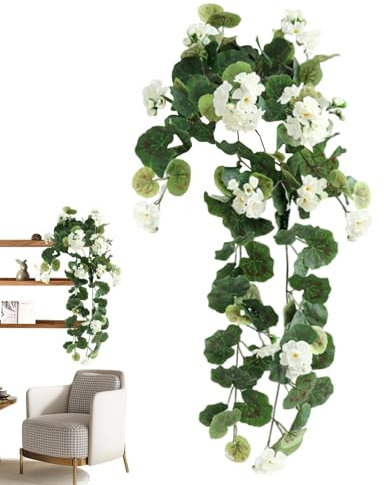Künstliche Begonie Für Den Außenbereich – Künstliche Dekorationsblumen, Simulierte Dekorative Begonie | UV-beständige Künstliche Blume, Künstliche Künstliche Blumen, Lichtbeständige Künstliche Blumen