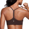 CRZ YOGA Damen Butterluxe Racerback Sport BH Gepolstert Ohne Bügel Y-Rücken Yoga Bra Sommer Atmungsaktiv Spaghetti Top Heißes Fudge-Brown L