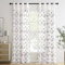 MIULEE 2 Panneaux Rideau Voilage Salon Moderne avec Motif Broderie, Tulle Rideau Transparent à Oeillets, Décoration Interieur Rideau Fenetre Chambre, Lot de 2 Rideau Voile, 140x260cm Gris Clair