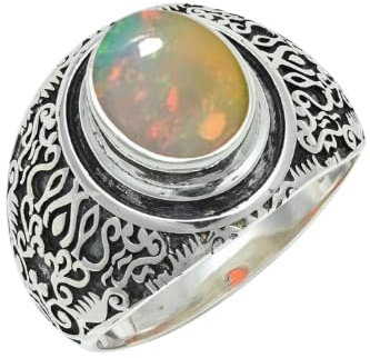 Opal Versilberter Ring Herren & Damen Schmuck T1220BE_25 (71 (22.6))