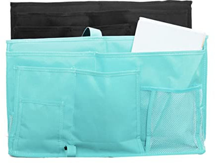 KITANDOVE Ergonomic Bedside Storage Bag Hanging Organizer Waterproof Oxford Fabric Multi-Purpose Storage Solution for Dorm Car Bed Rails Random Color