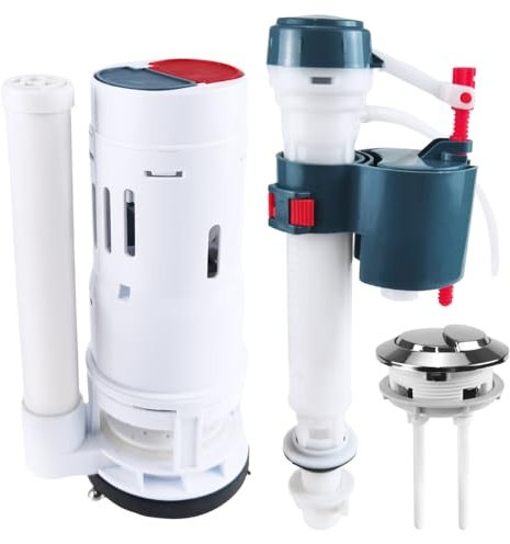 UptVin Toilet Flush System Replacement Kit, Toilet Cistern Flush Parts Dual Flush Valve Adjustable Toilet Flush Valve Universal Toilet Flush System for Home Bathroom