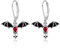 VENACOLY Fledermaus Ohrringe 925 Sterling Silber Totenkopf Ohrringe Goth Halloween Ohrringe Schmuck Geschenke für Frauen