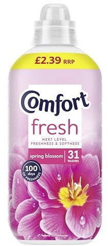 Comfort Fresh Spring Blossom Fabric Conditioner Softener with Motion-Activated Fragrance Technology 100 Days of Freshness 31 washes (930 ml)