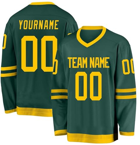 HGWOPGASD Maglia da Hockey Personalizzata, Pullover a Maniche Lunghe, Regali Personalizzati per i Tifosi di Hockey per Uomini e Donne A35