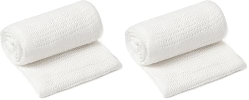 Clair de Lune Soft Cotton Cellular Baby Pram Blanket 90 x 70 cm (White) (Pack of 2)