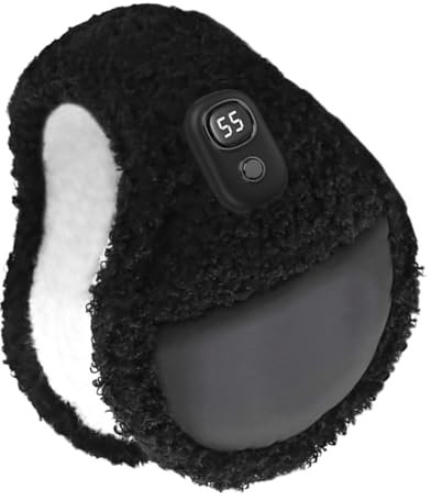 Generisch Beheizte Ohrenwärmer, Lauf-Ohrenschützer für Männer im Winter - 3 Temperaturmodi Fleecefutter Beheizte Ohrenschützer Winter faltbar | Thermo-Gehörschutz mit automatischer Abschaltung