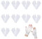 10 Paar Baumwollhandschuhe Fingerlos Fingerlose Baumwollhandschuhe Baumwollhandschuhe Ohne Finger Baumwollhandschuhe Neurodermitis Handschuhe Baumwolle Fingerlos Fingerlose Handschuhe Uv (Weiß)