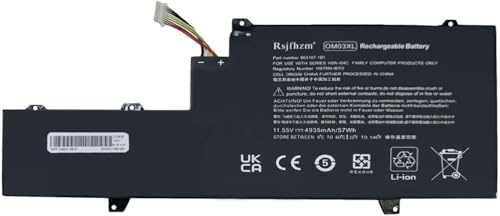 Rsjfhzm OM03XL Laptop Ersatz Akku für HP EliteBook x360 1030 G2 Series | 863280-855 HSTNN-I04C HSTNN-IB70 HSTNN-IB7O 863167-1B1 863176-171
