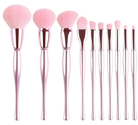 Pinselset Makeup Make-up-Pinsel-Set, 10 Weiche Borsten, For Lidschatten, Eyeliner, Rouge Und Concealer-Pinsel Eyeshadow Pinsel(Pink-Bright)