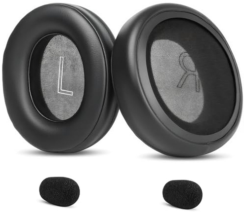 Ersatz-Ohrpolster für Microsoft Xbox Wireless Headset, Version 2024, Xbox Series X, S, Xbox One Headset, verbesserter Komfort mit atmungsaktivem Proteinleder, Schwarz