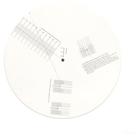 Vinyl Record Calibration Tool, LP Turntable Pickup Cartridge Alignment Protractor, Distance Gauge Plate Adjustment Aid