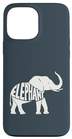 Elephant Stuff | Stylish Typography Elephant Case for iPhone 13 Pro Max