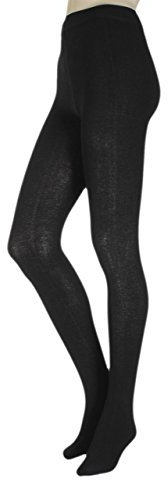 SockShop Ladies Brushed Inside Bamboo Tights Pack of 1 Black S-M