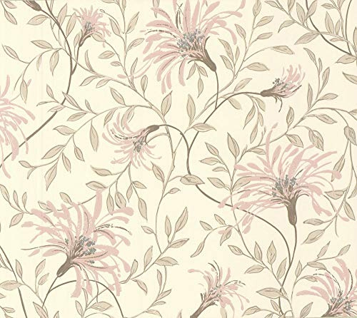 1601-101-02 - Rosemore Daisy Floral Trails Pink Cream 1838 Wallpaper