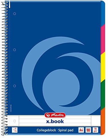 Herlitz Register Collegeblock / DIN A4 / Spiralblock / liniert