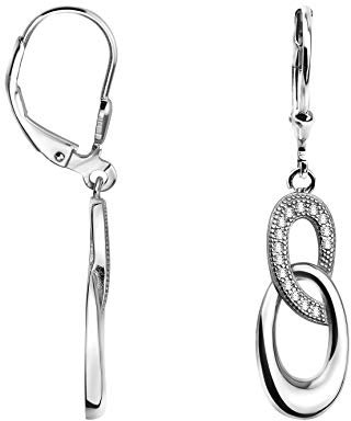 SOFIA MILANI - Damen Ohrringe 925 Silber - Ohrhänger Oval - 20475