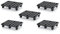 5X Leichtpalette 80x60 Kunststoffpalette im 1/2-Europaletten Maß inkl. gratis Zollstock * Halbe Palette, 5er Set