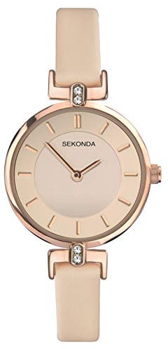 Sekonda Watches Womens Quartz Watch, Analogue Classic Display and Leather Strap 2627.27