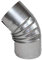FAL 45° Bogen gerippt 120mm Durchmesser Ofenrohr Rauchrohr feueraluminiert Silber