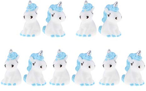 perfk 10 Figur Mini Blau Fee Garten Puppenhaus Mikrolandschaft Ornamente Geschenk Spielzeug