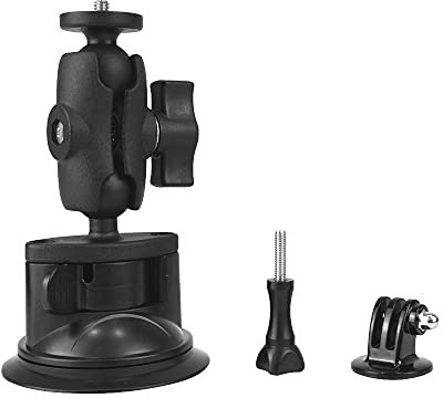 MEKNIC Camera Car Windshield Suction Cup Mount Compatible with GoPro Hero 12 11 10 9 8 7 6 5 Black 4 Session Insta360 AKASO Campark DJI OSMO Action YI Action Camera Car Dash Cameras