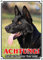 Petsigns Hundewarnschild schwarzer Deutscher Schäferhund - erstklassiges Metallschild in Fotoqualität, DIN A4