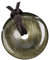 YCYUYK Pendentif porte-bonheur en obsidienne dorée naturelle de qualité AA avec cordon en nylon réglable de 30 mm, Nylon Cuivre