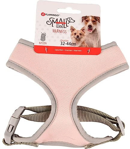 Flamingo Pet Products - Geschirr Small Dog Rosa S Hals 24 cm Körper verstellbar von 32 bis 44 cm für Hunde