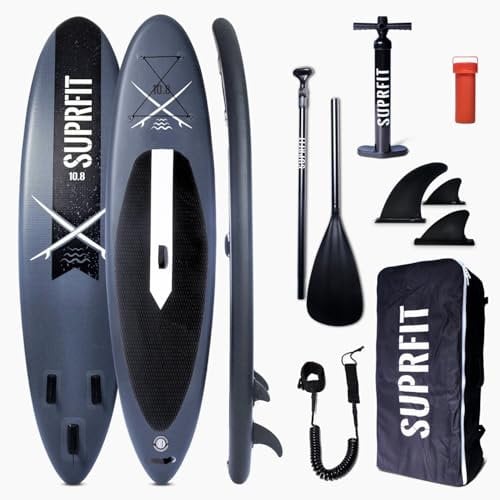 SUPRFIT Stand Up Paddling Board, SUP Board als aufblasbares Komplett-Set, Paddle mit doppelter PVC Schichtung, Standup Paddleboard - 330 x 78 x 15 cm bis max.150 kg