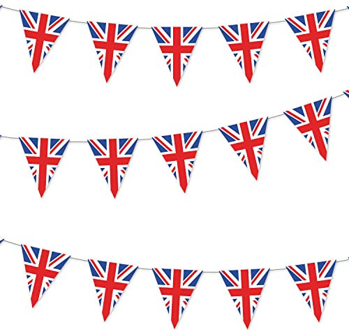 amscan 9913042 RWB GB Flag Paper Pennant Bunting (6pcs, 5m)