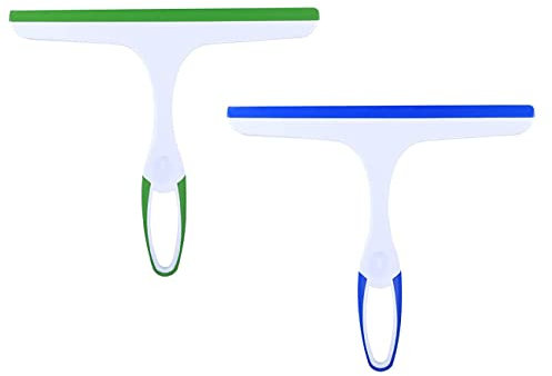 2PCS Squeegee, Multi-Purpose Shower Glass Rubber Squeegees, 22 x 27cm Window Glass Cleaner Scraper for Bathroom, Kitchen, Car, Window and Glass Cleaning