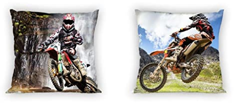 Motocross Kissen Dekokissen 40x40 cm