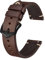 BISONSTRAP Uhrenarmband für Herren, Handgefertigte Stiche Leder Armband, Schnellverschluss, 20mm, Kaffeebraun mit Schwarzer Schnalle