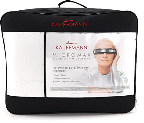 Kauffmann Daunendecke aus Kunstfaser MicroMax (Wärme Kombi 4 Jahreszeiten, 200 x 220 cm, französisches Bett)