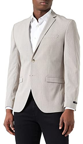JACK&JONES JPRSOLARIS Check Blazer SN Chaqueta de Traje, White Pepper/Checks:Super Slim FIT, 50 para Hombre
