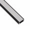 ledomec Profilo LED sottile in alluminio (14 x 7 mm) in nero con copertura (1 m nero – copertura opaca)