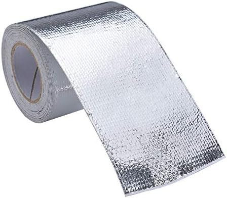 Sobeta Cinta Calorica Escape,Cinta Anticalorica 5M Auto Coche Motocicleta Pipa de escape SHIBLE SHIELT SHIELT WRUP CINEA FOIL AULIENCIA Cinta aislante de la cinta Wrap SHIELD ADHESIVO