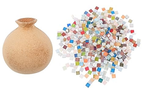 Garneck 1 Satz Vase Selber Machen DIY-malerei Mosaiktopf-bausatz Vase Aus Mosaikfliesen Unfertige Holzvase Mosaik Sukkulenten Töpfe Bemalbare Vase Kind Blumentopf Hölzern Dekorationen