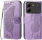 EASSGU Custodia per ZTE Blade A54 (6.6 Inches) Flip Folio Cover Magnetica per Telefono in Pelle con 3 Slot per Schede 1 Portafoglio, Case - Viola Chiaro