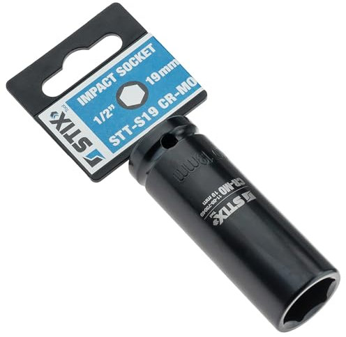 Jeu de douilles STT-S19 1/2 17 19 mm CR-MO pour visseuse à percussion 78 mm de long